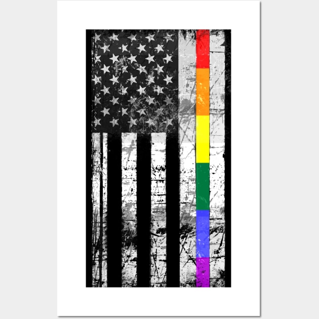 LGBT American Flag Wall Art by Scar